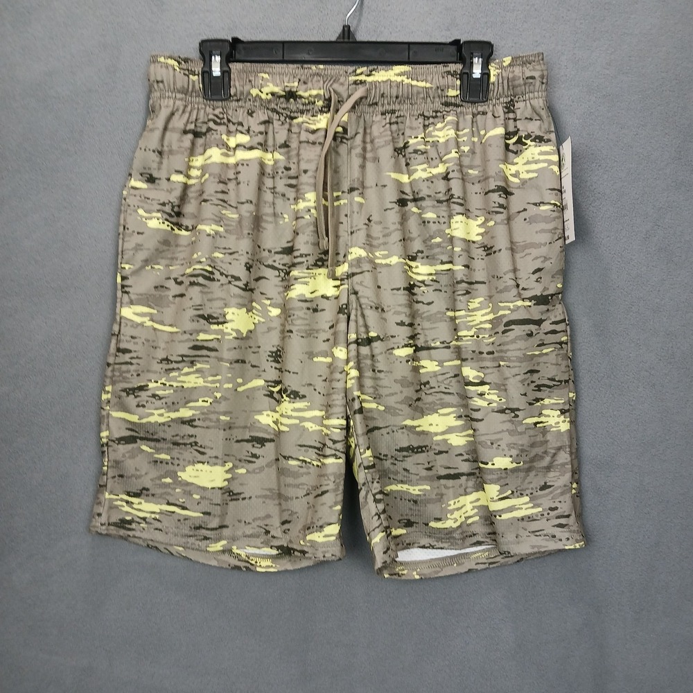Athletic Works Core Shorts Mens Medium Green Digital Camouflage Athletic Wear